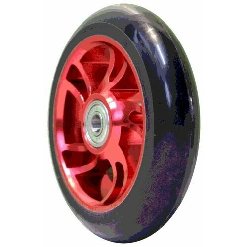 Красное колесо 110 мм, на трюковой самокат, алюминиевое, ABEC 9, красное