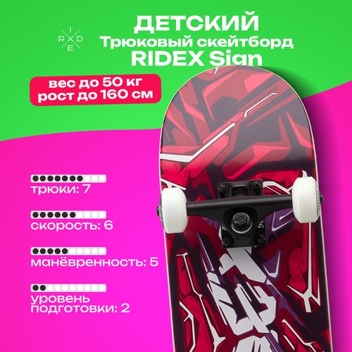 Скейтборд RIDEX Sign 29.625х7.375'