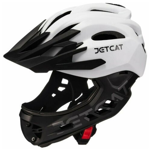 Шлем - JETCAT - Hawks (Хокс) - размер 'S' (48-55см) - White/Black - Fullface - защитный - велосипедный - велошлем - детский