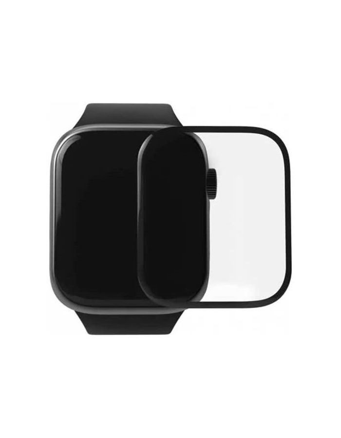 Стекло защитное Red Line Apple Watch (s4/s5/s6/SE) - 40 mm с бампером, черный УТ000022678