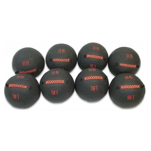 Набор тренировочных мячей Wall Ball Deluxe 8 шт от 3 до 15 кг Original FitTools FT-DWB-SET