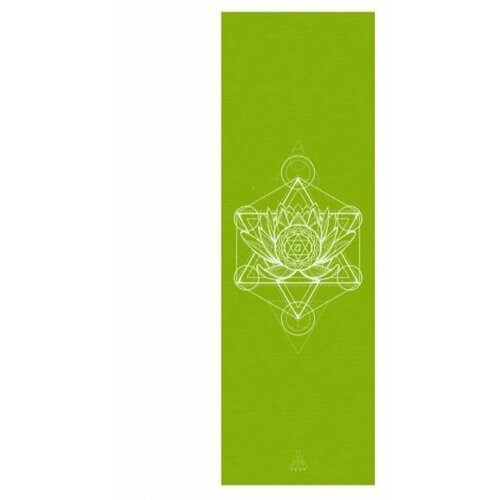 Коврик для йоги Чакра Анахата зеленая 185х60х0,45