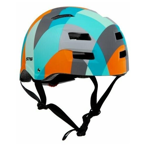 Шлем велосипедный защитный STG MTV1 разноцветный, размер L 58-61 см