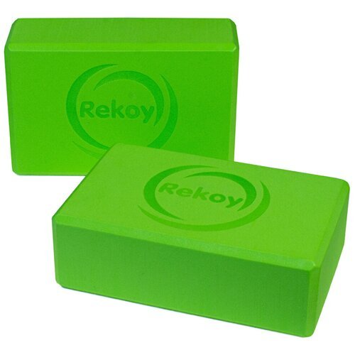 Блок для йоги Rekoy BLY2315, 2 шт. зеленый