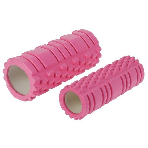 Роллер для йоги 2 в 1, 33 х 13 см и 33 х 10 см, цвет розовый