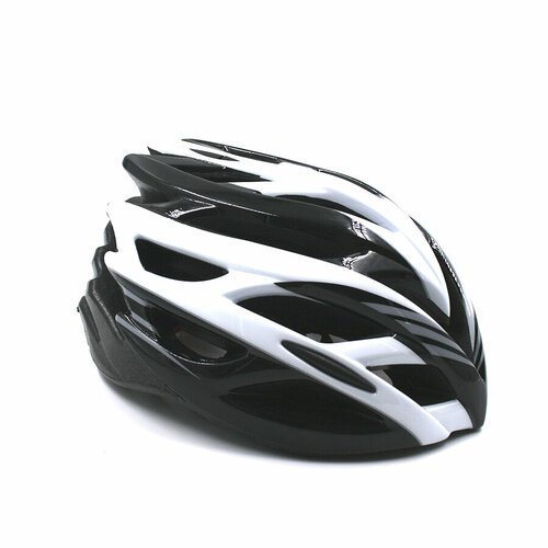 Шлем велосипедный защитный STELS FSD-HL008 (in-mold) L (54-61 см) чёрно-серый