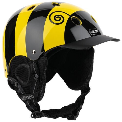 Шлем защитный LUCKYBOO, Play, XS, черный/желтый
