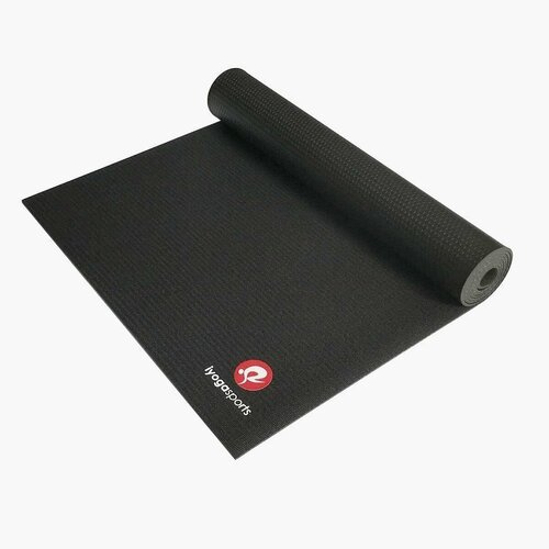 Коврик для йоги iyogasports PRO Travel черный 183х61 см, толщина 2 мм, суперпрочный