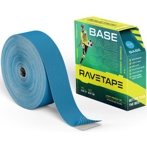 Кинезиотейп Ravetape BASE 5X32 — Голубой (BLUE)
