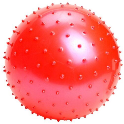 Мяч КНР для фитнеса, красный, с пупырышками, 55 см, в пакете (141-21-62)