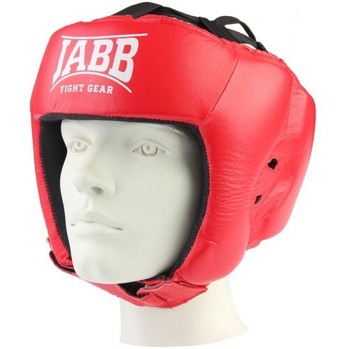 Шлем бокс.(нат. кожа) Jabb JE-2004 красный M