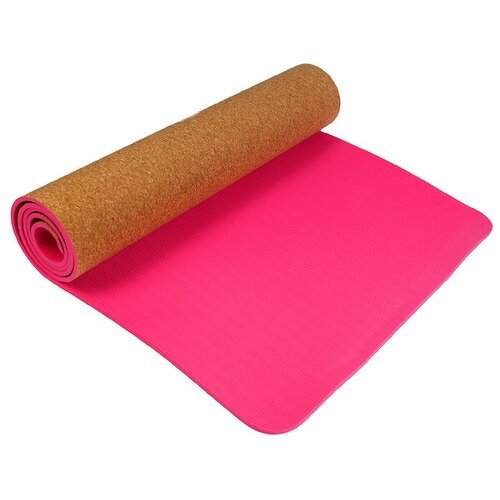 Коврик для йоги 183 х 61 х 0,6 см, цвет розовый 3551173