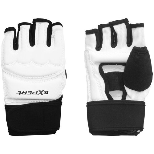 Защита кисти (перчатки) FIGHT EXPERT тхэквондо и кекусинкай, ПВХ, белый, размер S