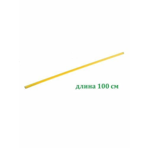 Палка гимнастическая для ЛФК пластиковая Estafit, длина 100 см, желтый