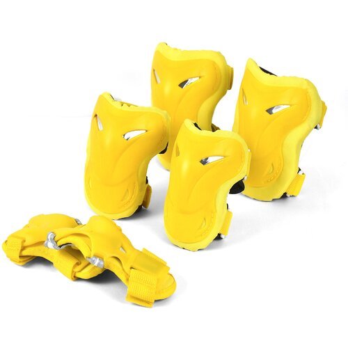 Комплект защиты для катания на роликах YD-0176, желтый, р. S
