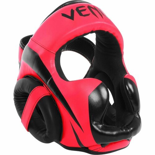 Боксерский шлем full face, фул фейс с защитой скул и подбородка шлем Venum Elite - Pink