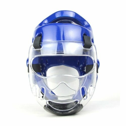 Боевой шлем для тхэквондо синий xs