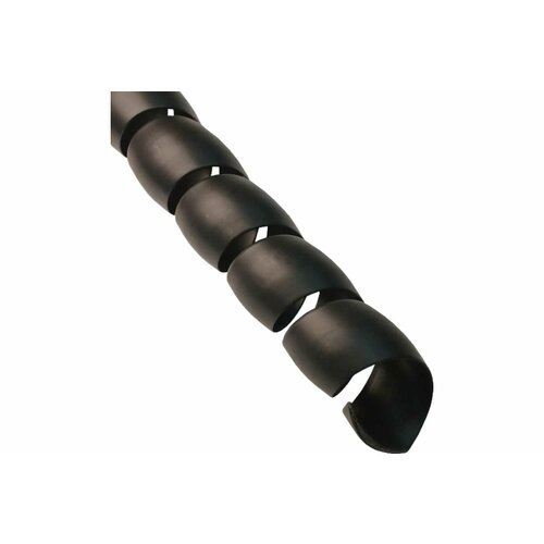 PARLMU спиральная пластиковая защита SG-24-C11, полипропилен, размер 24, выпуклая поверхность, цвет черный, длина 1 м PR0600400