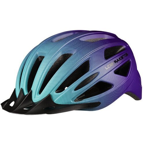 Шлем велосипедный LOS RAKETOS BLAZE BLUE VIOLET со светодиодным фонариком, S-M
