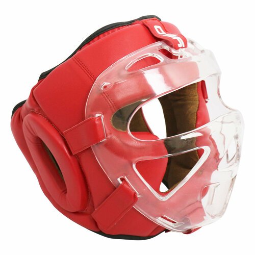 Шлем с пластиковым забралом BoyBo Flexy BP2006, цвет красный, размер XL