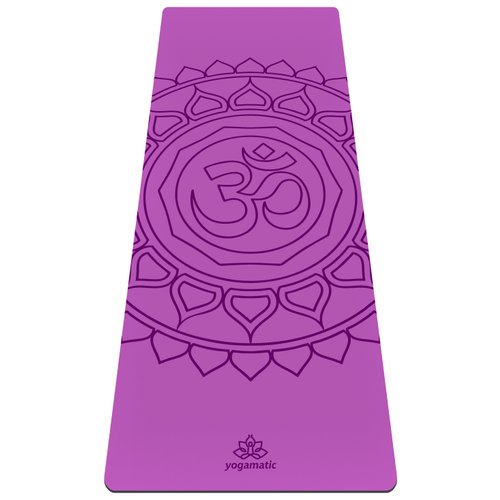 Коврик ART Yogamatic OM, 185х68 см purple 0.4 см