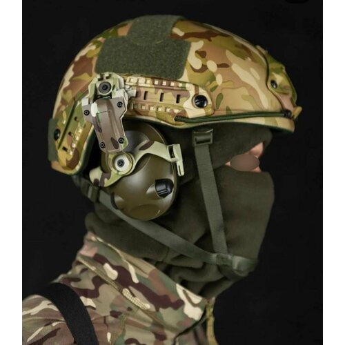 Набор крепления поворотные для активных тактических наушников на шлем и каску мультикам