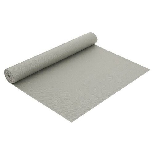 Коврик для йоги ТероПром 4466012 173 × 61 × 0,3 см, цвет серый