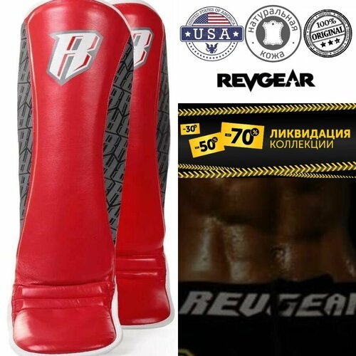 Защита голени REVGEAR SUPERLITE MMA SHINGUARD красная, S/ Щитки для ног/ Защита для единоборств