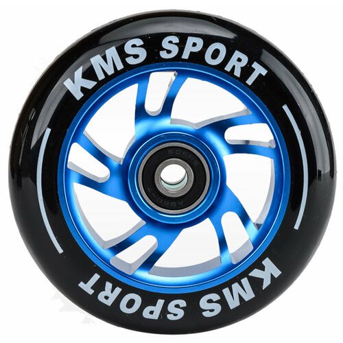 Колесо для трюкового самоката KMS Sport 110мм, синий/черный с подшипниками, 805404-KR3