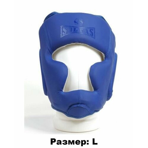 Шлем боксерский 'SOLTAS DX' тренировочный - размер L / закрытый / синий