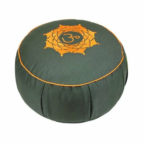 Подушка для медитации 'Ом' 30х15 см темно-зеленый