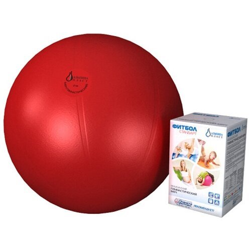 Мяч гимнастический Альпина Пласт 'Фитбол Стандарт', красный, 55 см