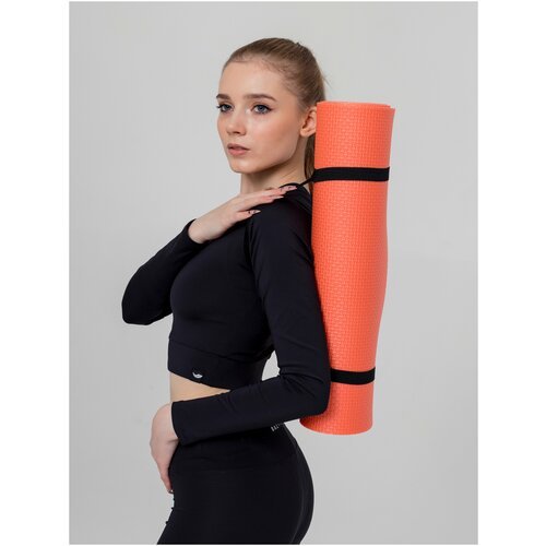 RADIFIT/ Коврик для йоги и фитнеса/ гимнастический спортивный коврик двухслойный, двухцветный, туристический