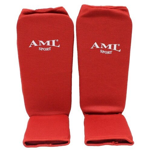 Защита голень-стопа (чулок) AML для ног базовая, XS - красный