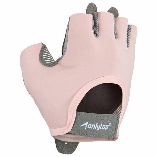 ONLYTOP Перчатки для фитнеса ONLYTOP, р. L, цвет розовый