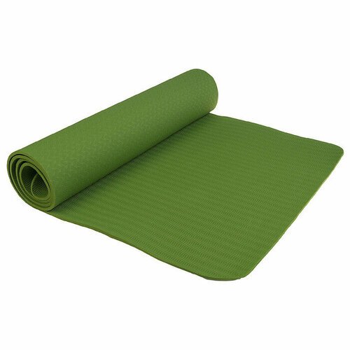 Коврик для йоги 183 x 61 x 0,6 см, цвет зелёный