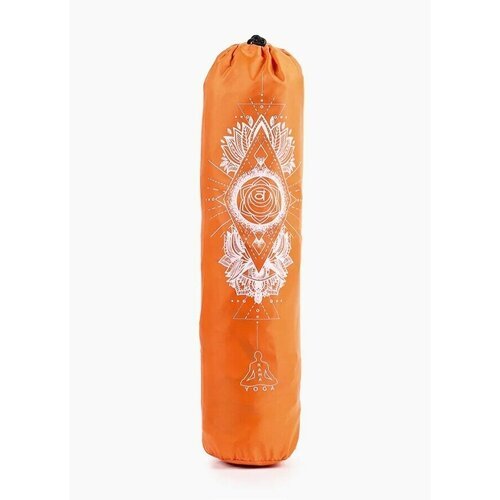 Универсальная сумка чехол для коврика для фитнеса и йоги Чакры размер 16 х 70 см (оранжевый)