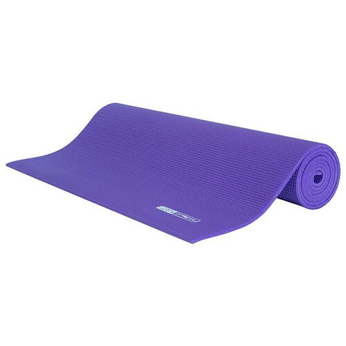 Коврик для йоги ECOS 006866, 173х61х0.6 см фиолетовый однотонный 0.6 см