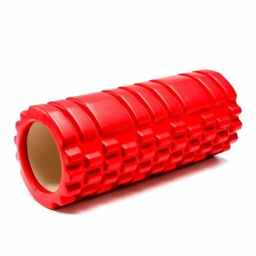 Ролик массажный для йоги и фитнеса Yogastuff 33*14 см, красный