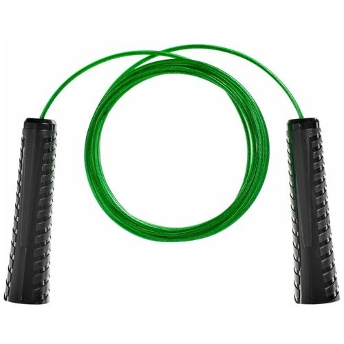 Скакалка для фитнеса BRADEX, взрослая, скоростная, металлическая, 3 метра, зеленая