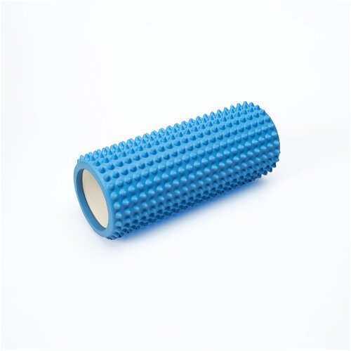 Роллер Sangh, массажный для йоги, размеры 33 х 12 см, цвет светло-голубой