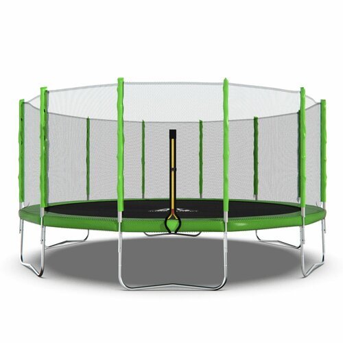 Батут DFC Trampoline Fitness с сеткой 16ft Светло-зелёный