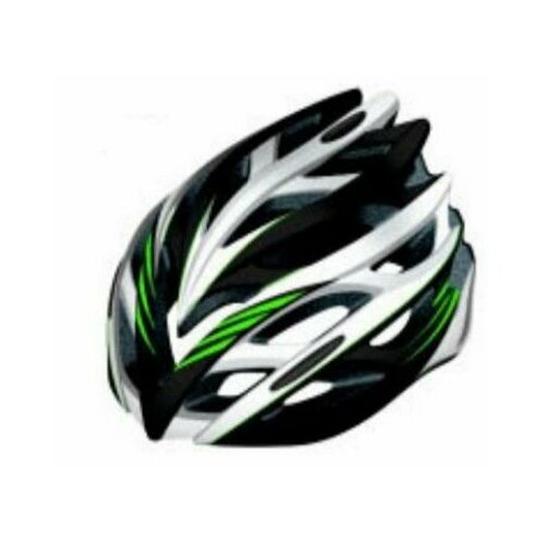 Шлем защитный FSD-HL008 (in-mold) L (54-61 см) зелёно-чёрно-белый/600314