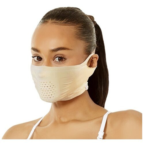Короткая маска с охлаждающей тканью Aqua-X, для разных видов спорта, защищает от пыли, пыльцы, низких и высоких температур, Naroo, бежевый