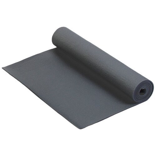 Коврик для фитнеса и йоги Larsen PVC серый р173х61х0,5см
