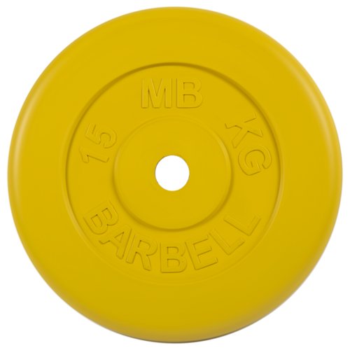 Диск MB Barbell Стандарт MB-PltC26 15 кг 15 кг 1 шт. желтый