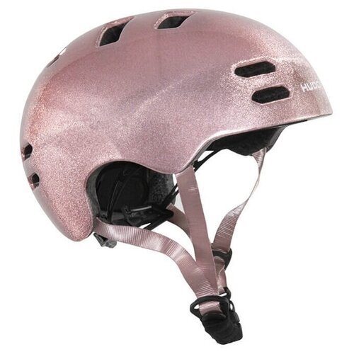 Шлем защитный HUDORA Reflect, розовый (светоотражающий) размер M (55-58 см) 84173