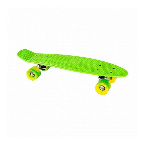 Пенни борд Скейт 75 x 16 см, Скейтборд детский - колеса PU, зеленый цвет