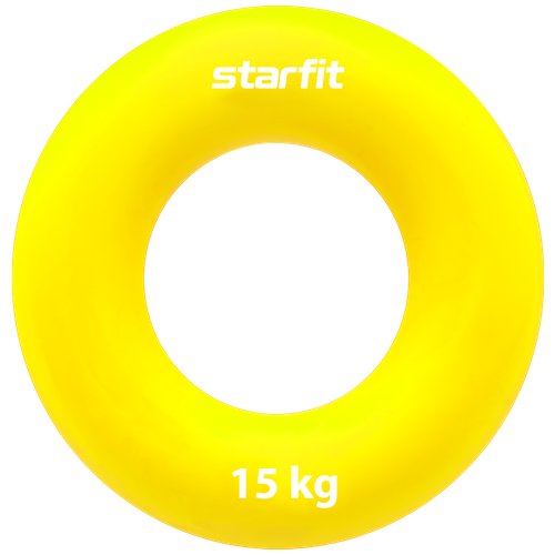 Эспандер кистевой STARFIT ES-404 кольцо, силикогель, d=8,8 см, 15 кг, желтый