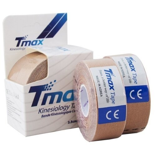 Кинезиологический тейп Tmax Extra Sticky 2,5см*5м (бежевый)